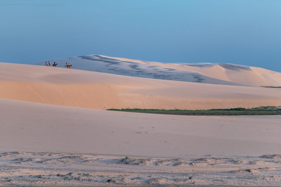 As famosas dunas da praia de Jericoacoara, no Ceará
