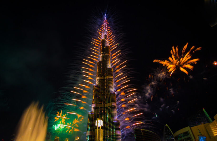Burj Khalifa é uma das estrelas do Ano Novo em Dubai
