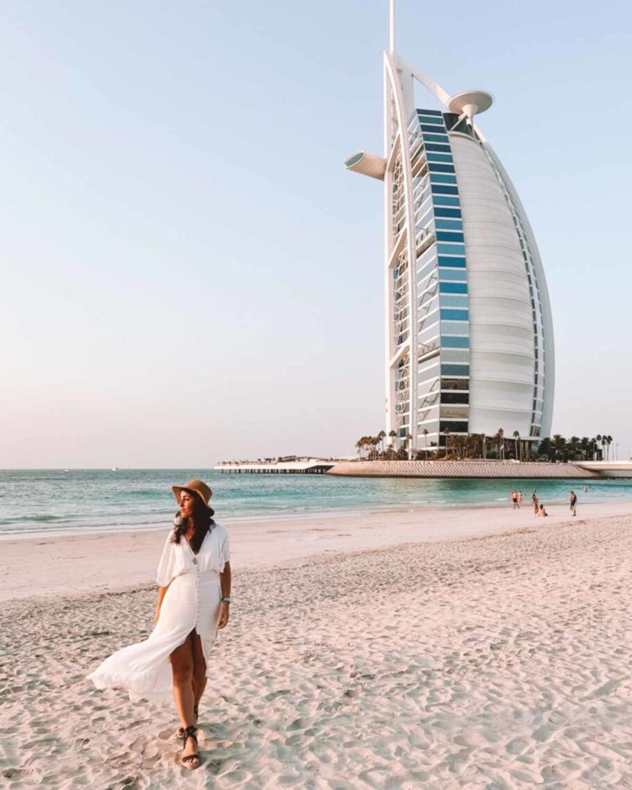 Jumeirah Beach com vista incrível para o Burj al Arab