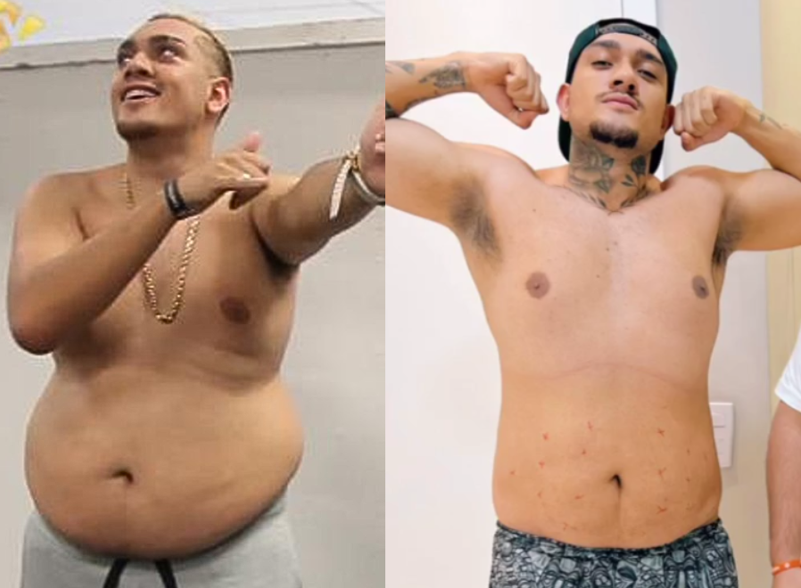 Antes e depois de MC Bin Laden; conheça a dieta