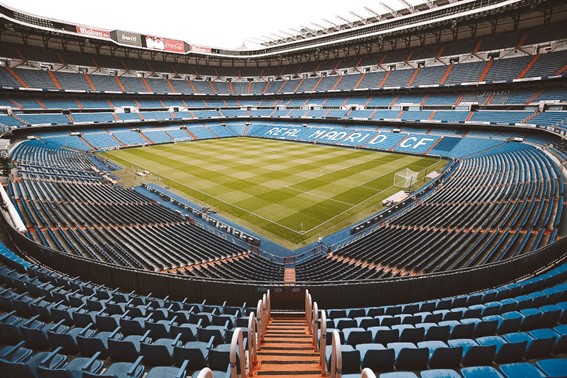 O famoso estádio do Real Madrid