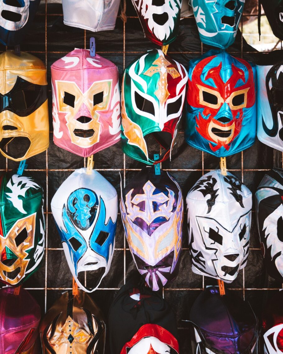 Máscaras de lucha libre a venda no Bosque Chapultepec!