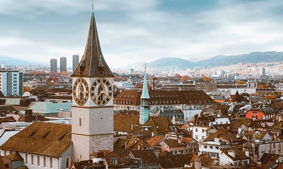 Vista da cidade de Zurique.