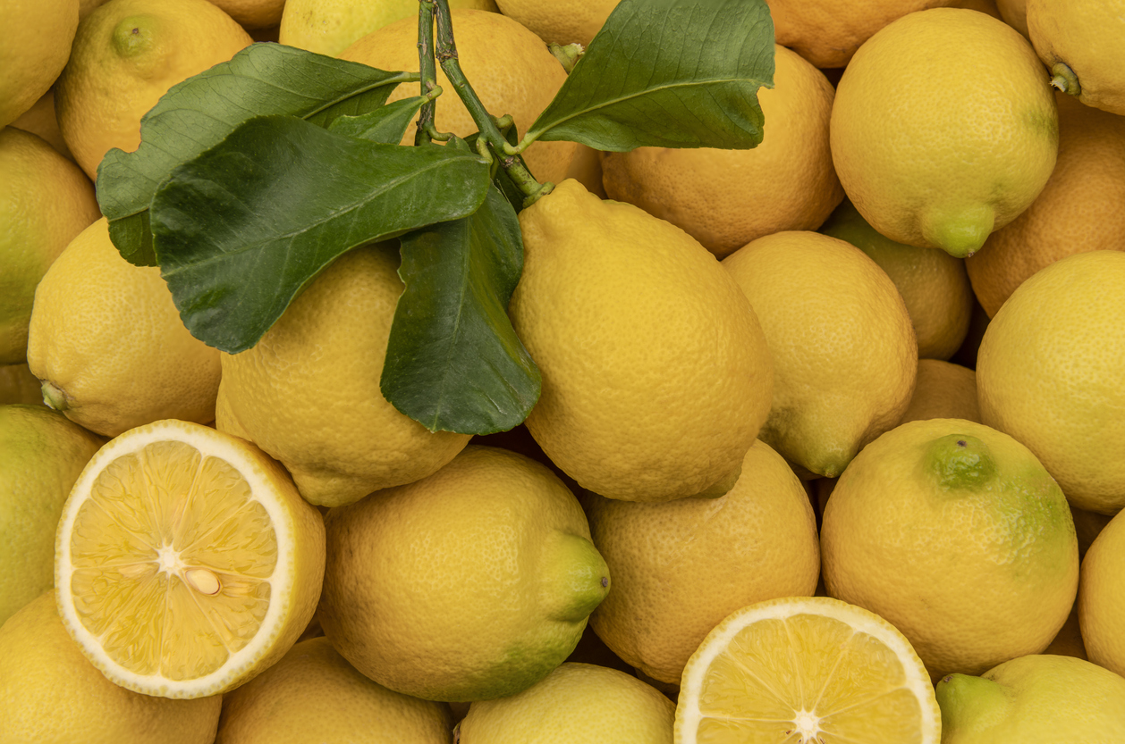 Limão siciliano é a primeira fruta que aparece na lista
