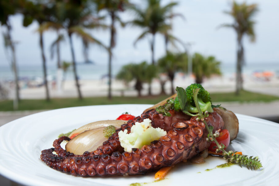 O polvo do restaurante La Vieiras é perfeito para quem aprecia frutos do mar