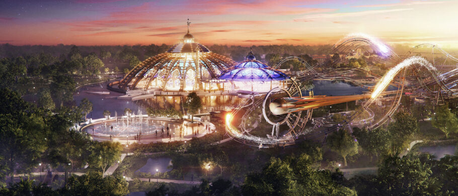 Detalhe da Celestial Park, um dos cinco mundos do novo parque da Universal