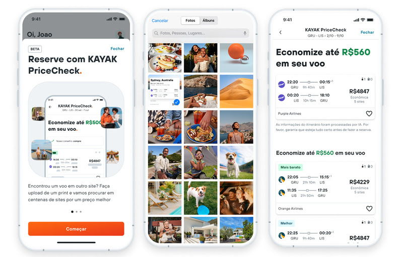 Kayak é o primeiro grande metabuscador a oferecer uma ferramenta para verificar preços com uma captura de tela