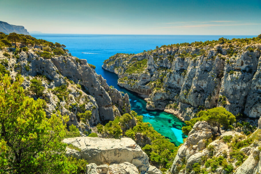 Vista do Calanques de Cassis