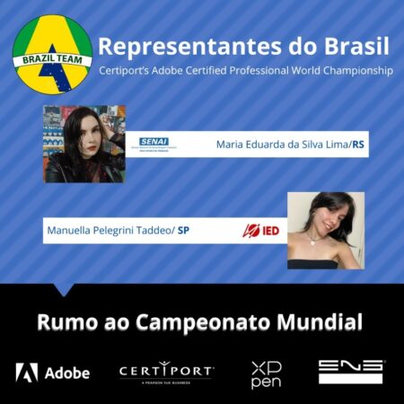 Representantes brasileiras do Certiport’s Adobe Certified Professional World Championship