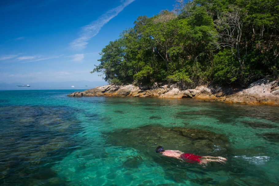 Lagoa Azul (Blue Lagoon) in Ilha Grande, Rio de Janeiro, Brasil