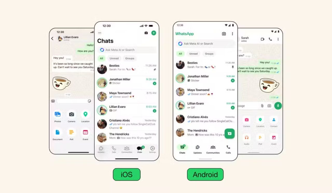 Veja como ficou o WhatsApp com a nova interface