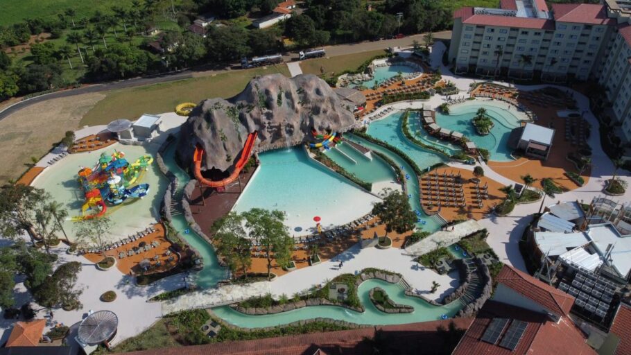 Vista do novo parque aquático do Tauá Resort Atibaia