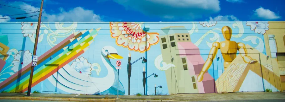 Mural em Mills 50 District, no norte de Orlando