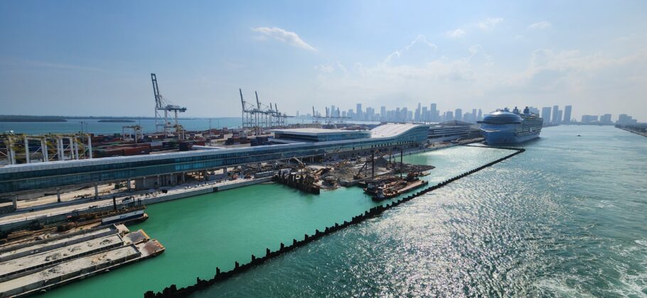 Local onde ficará o terminal de passageiros da MSC Cruzeiros no Porto de Miami