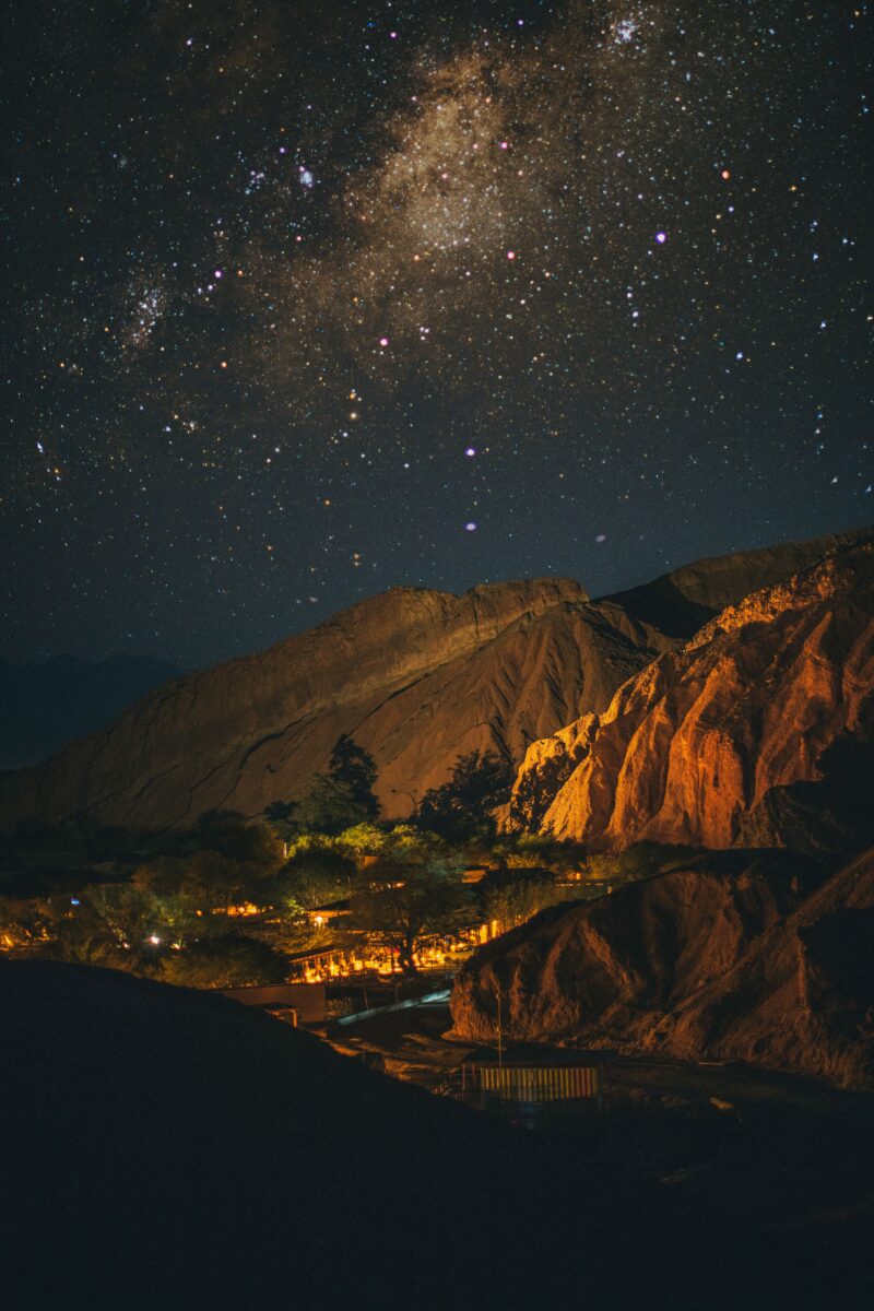 Céu estrelado visto do Deserto do Atacama