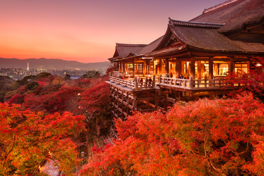 Templo de Kiyomizu é uma das principais atrações de Kyoto