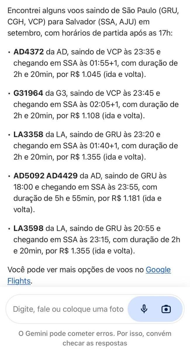 5 dicas de como usar o Gemini para planejar sua próxima viagem