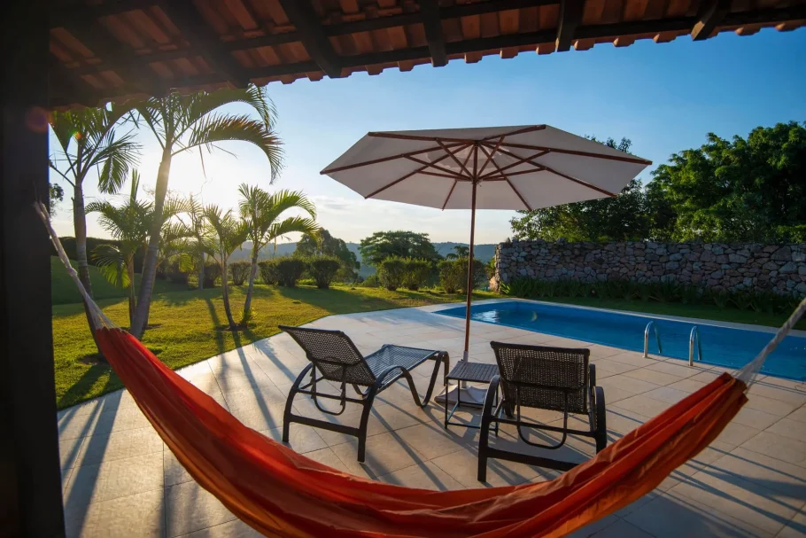 Piscina privativa de um dos lofts do Villa Rossa