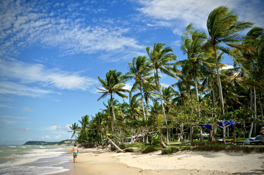 Praia em Porto Seguro, no sul da Bahia