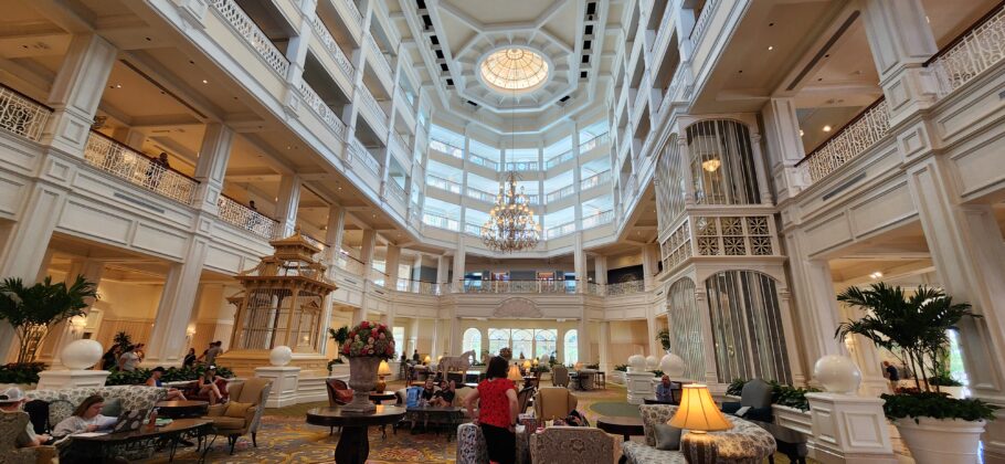 O charmoso lobby do Grand Floridian Resort & Spa