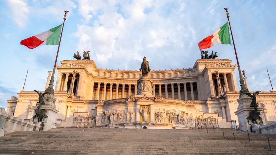 Monumento Victor Emmanuel II em Roma, na Itália