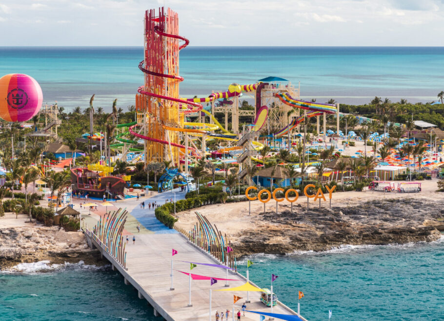 Vista da CocoCay, a ilha da Royal Caribbean