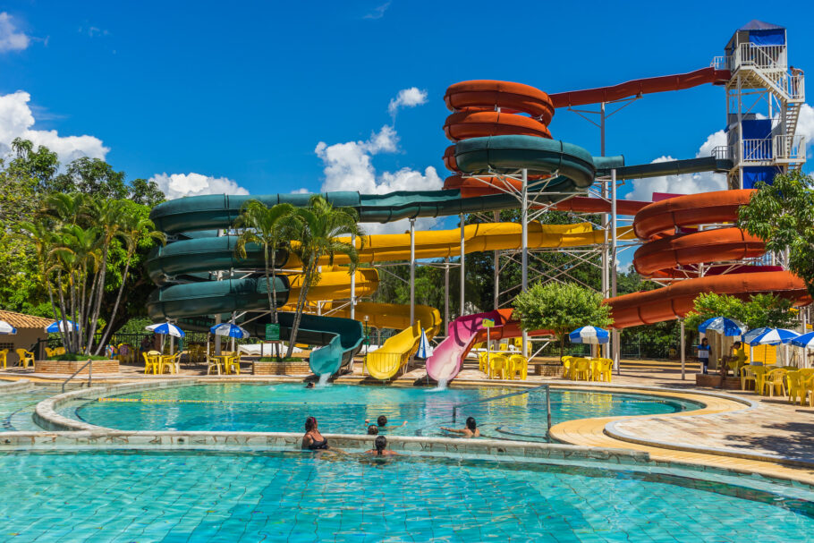 O parque aquático diRoma Acqua Park, uma dos mais tradicionais de Caldas Novas