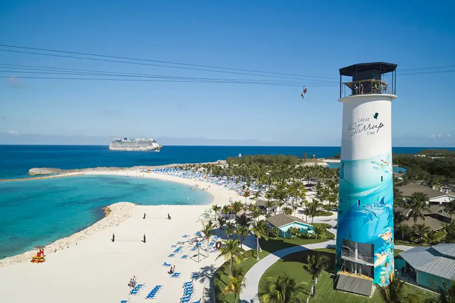 Great Stirrup Cay é a ilha particular da Norwegian Cruise Line (NCL) no Caribe