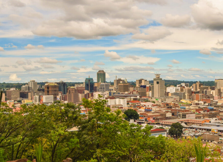 Vista de Harare, a capital e mais importante cidade do Zimbábue