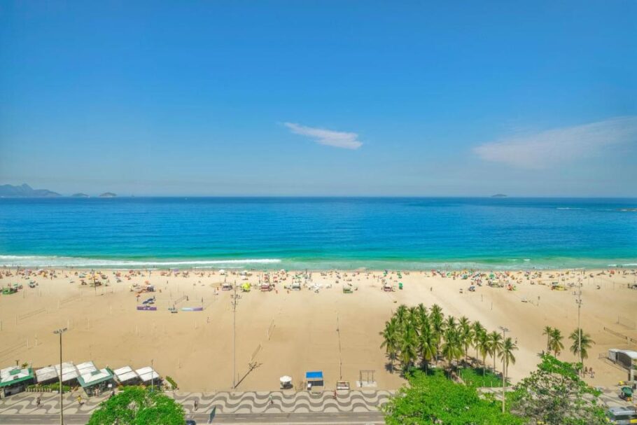 Vista da praia de Copacabana de um dos quartos do JW Marriott Hotel Rio de Janeiro