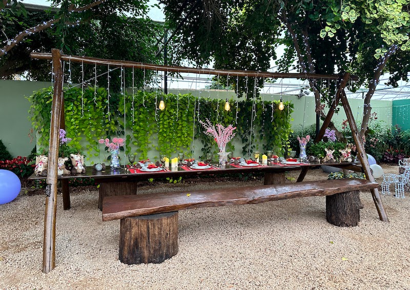 Um dos espaços decorados da Mostra Jardins em Festa