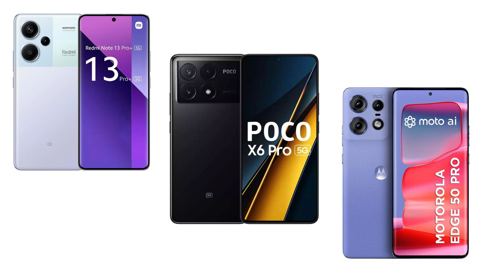 O Poco X6 Pro, o Xiaomi Redmi 13 Pro Plus e o Motorola Edge 50 Pro estão com preço imbatível