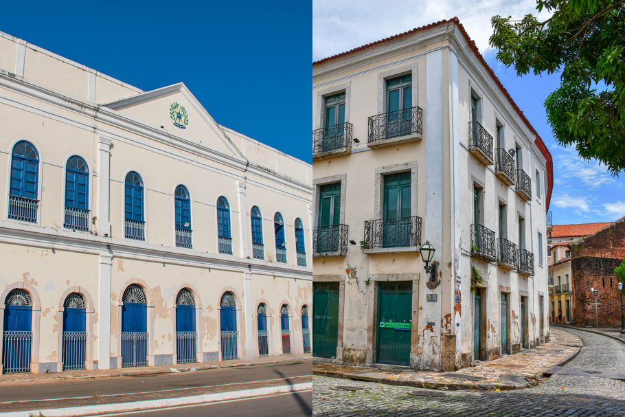 Os novos empreendimentos vão ocupar Casa do Maranhão (à esq.), e antiga Defensoria Pública (à dir.)