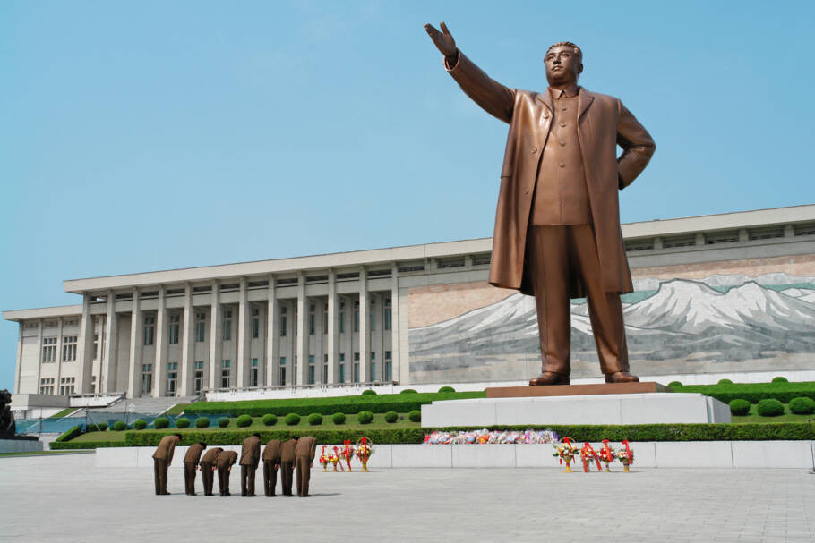 Estátua de Kim Il-sung, em Pyongyang, capital da Coreia do Norte