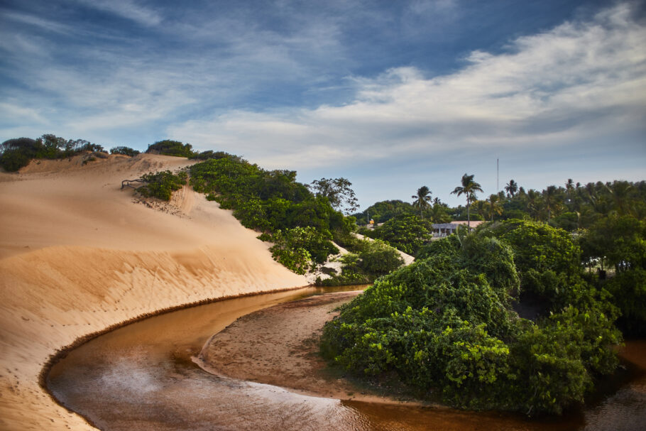 Dunas na praia de  Pirambu, no litoral norte de Sergipe