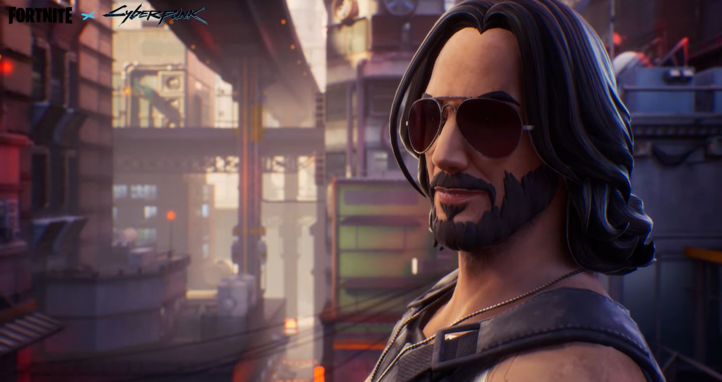 O icônico personagem Johnny Silverhand (Keanu Reeves) de “Cyberpunk 2077” já pode ser escolhido pelos jogadores de Fortnite