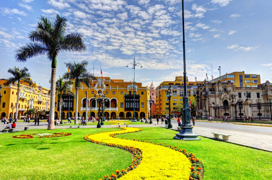 Vista da Plaza Mayor (ou Plaza de Armas), no Centro Histórico de Lima