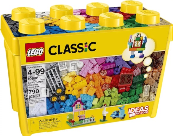 O Lego clássico sai por R$299,99