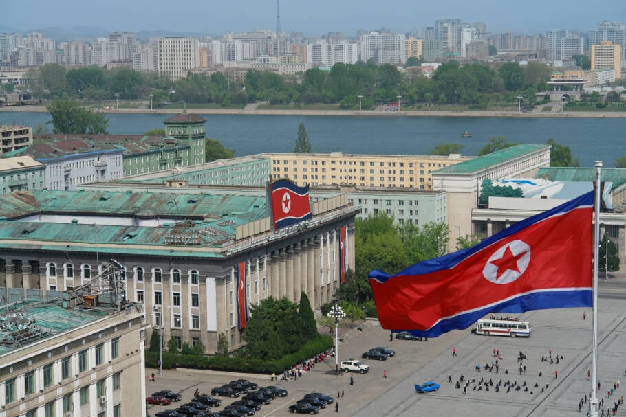 Praça Kim Il Sung, em Pyongyang