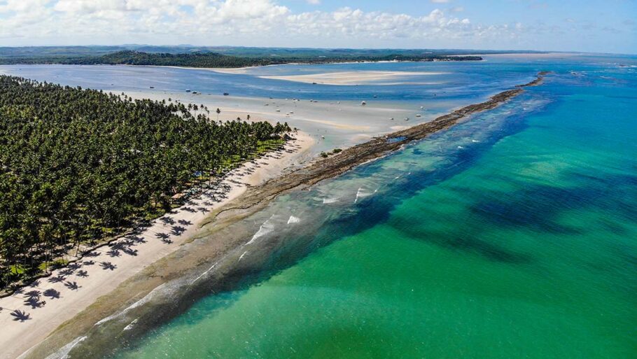 Vista da Costa dos Corais, em Alagoas