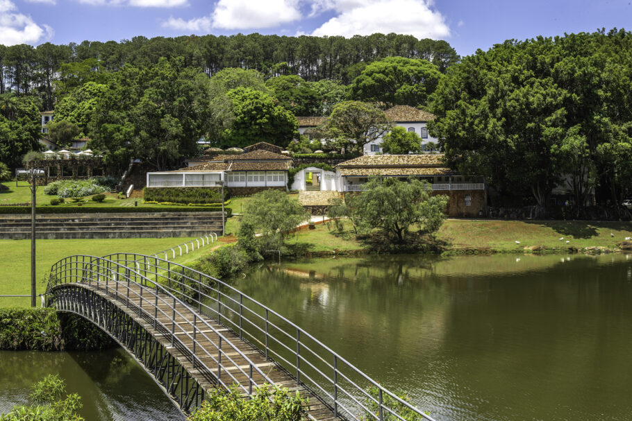 Área externa do Hotel Fazenda Dona Carolina, em Bragança Paulista (SP)