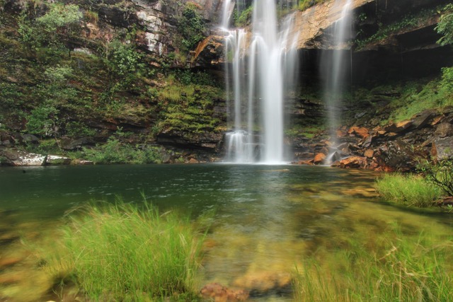 A cachoeira do Cordovil, um dos atrativos da Chapada dos Veadeiros