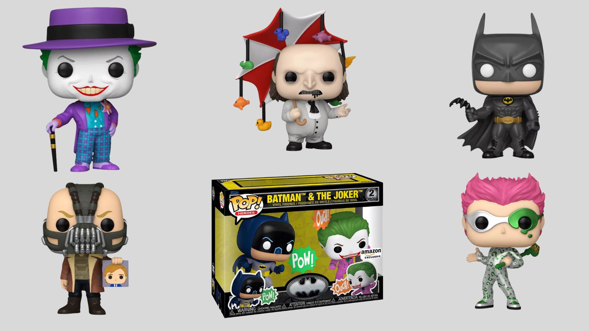 Olha só todos esses Funkos do Batman e vilões! Uau!