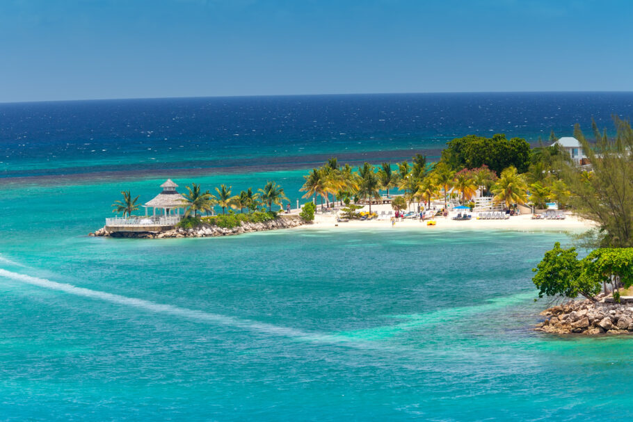 A adorável ilha tropical de Ocho Rios, Jamaica, no Caribe