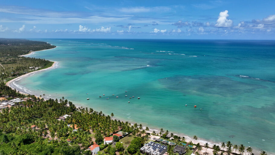 Nordeste do Brasil. Praia de São Miguel dos Milagres em Alagoas, Brasil. Rota dos Milagres em Alagoas, Brasil.