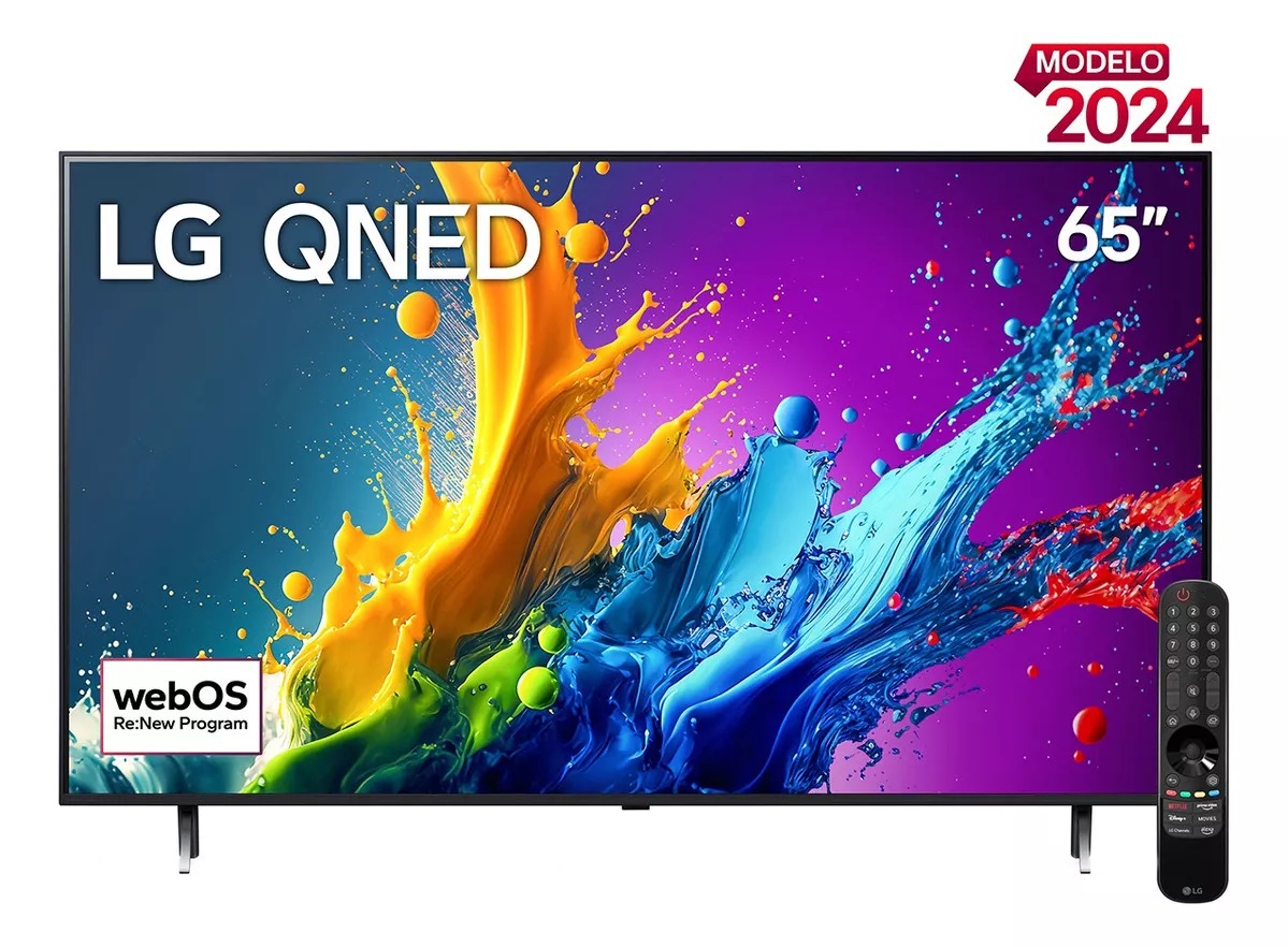 A Smart TV LG 4K QNED de 65″, que custa R$4.199