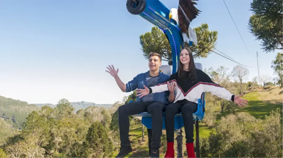 Aerozuum é a mais recente atração do Parque Bondinhos Canela, na Serra Gaúcha