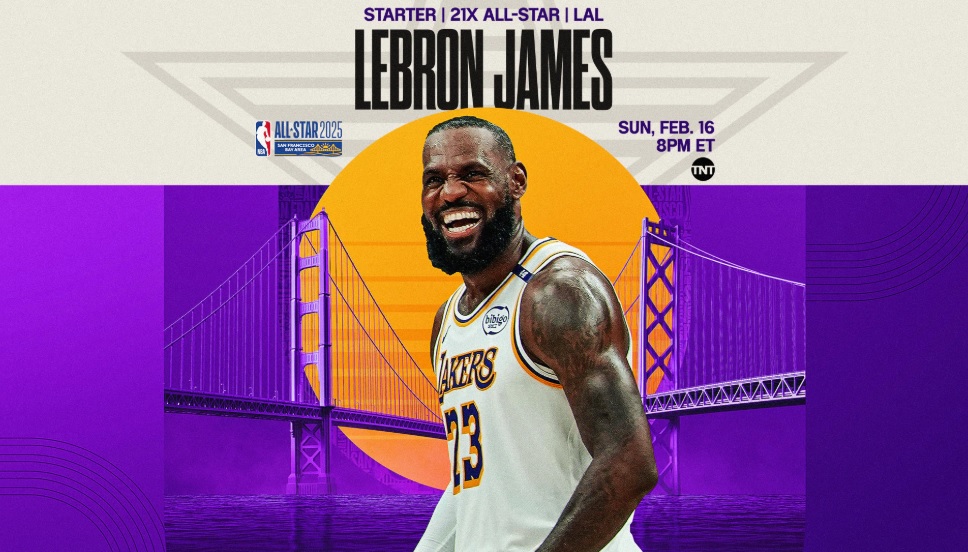 Único representante do Lakers, LeBron James é o recordista de participações no NBA All Star – NBA/Divulgação