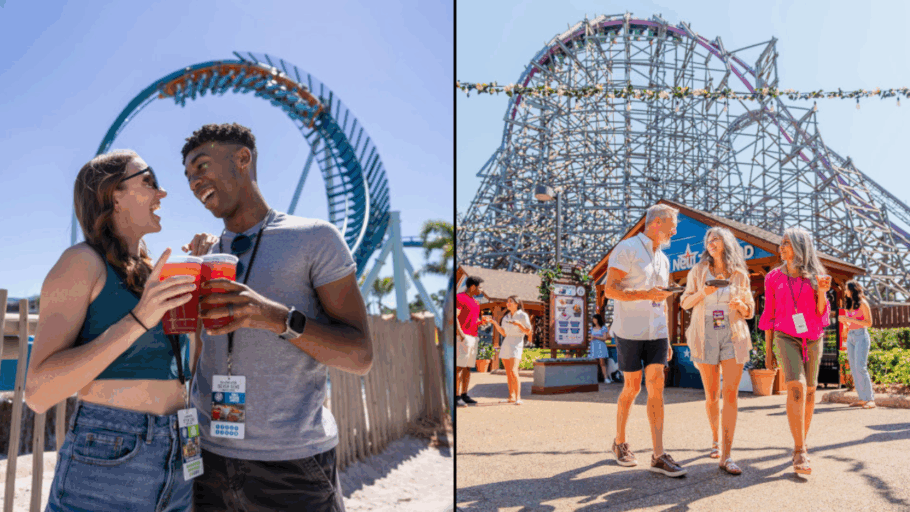 A maioria dos eventos está incluída no ingresso regular de ambos os parques