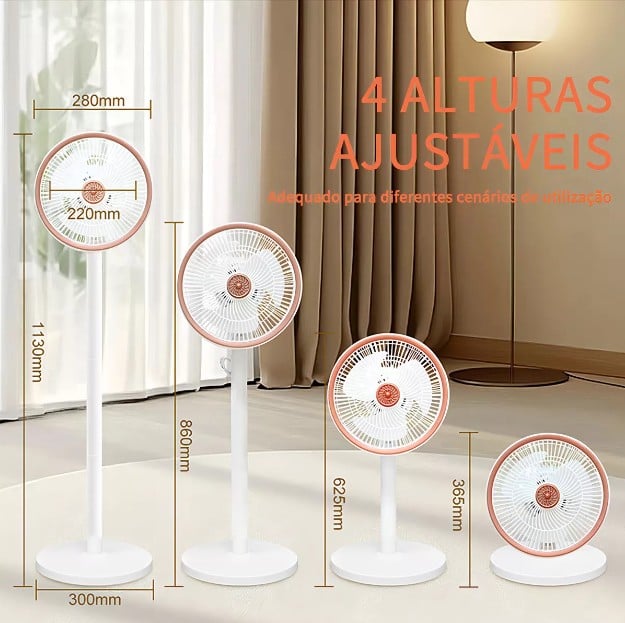 O ventilador de 4 alturas da Universal sai por R$299,40 na promoção